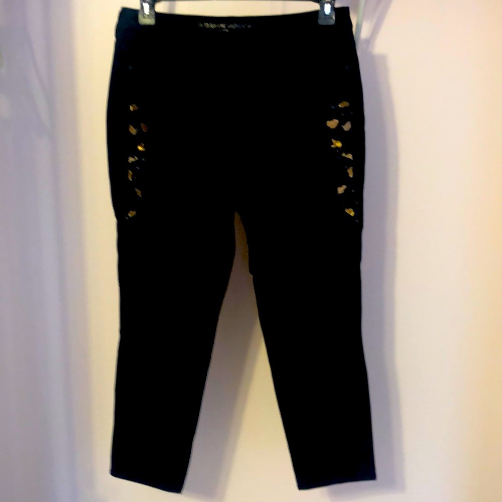 Chico’s “so slimming girlfriend ankle” jeans.